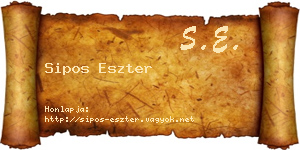 Sipos Eszter névjegykártya
