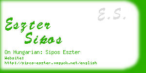 eszter sipos business card